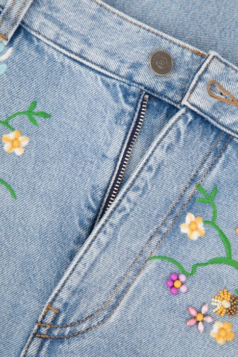 джинсы  для взрослого возраста с изнаночной стороны