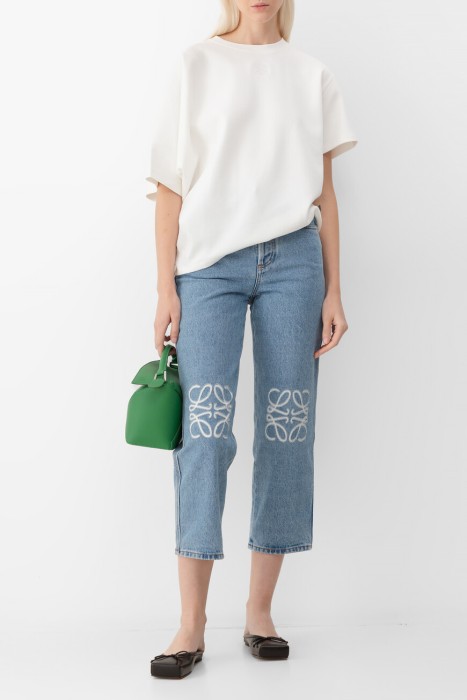 джинсы  из хлопка спереди