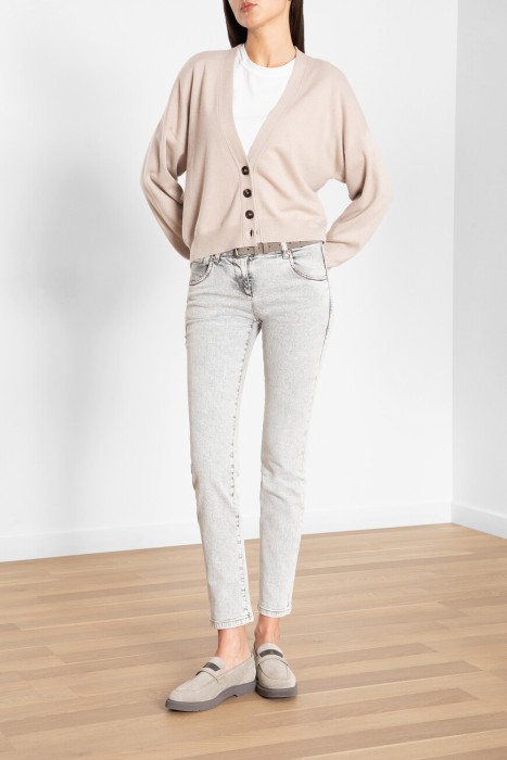 джинсы  из хлопка спереди