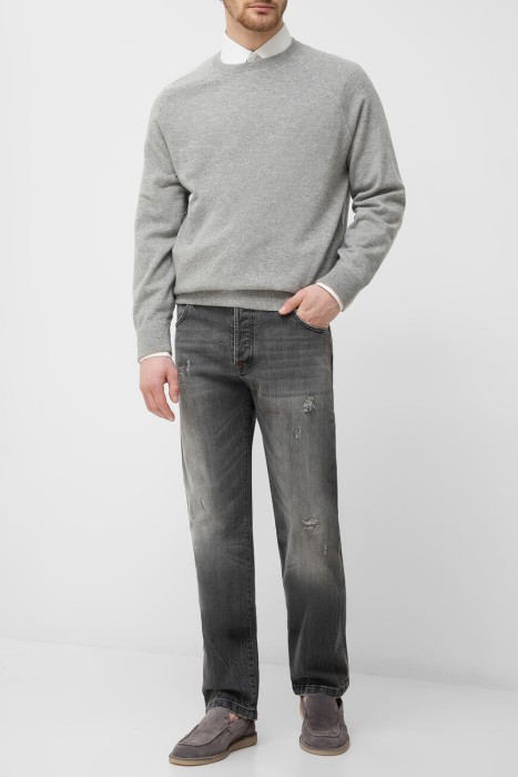 джинсы  из хлопка спереди