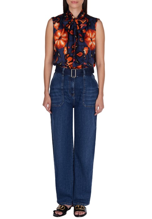 джинсы  от бренда luisa spagnoli вид слева