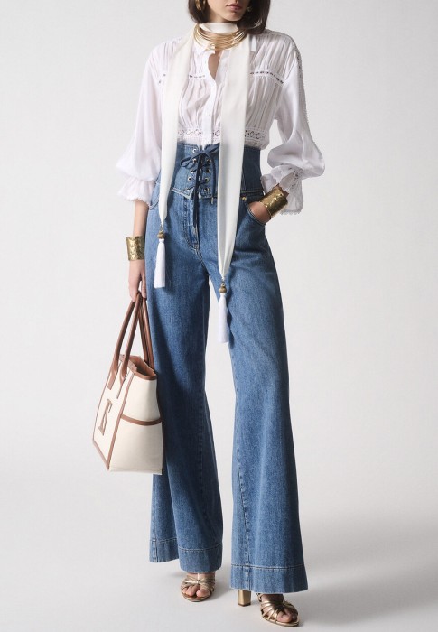 джинсы  от бренда luisa spagnoli вид слева