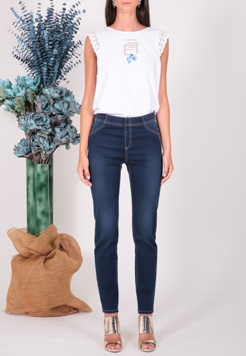 джинсы  от бренда elisa fanti вид слева