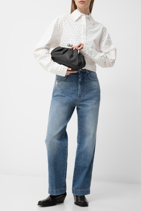 джинсы  из хлопка спереди