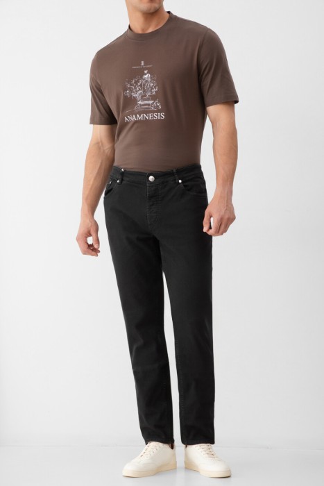 джинсы  из хлопка спереди