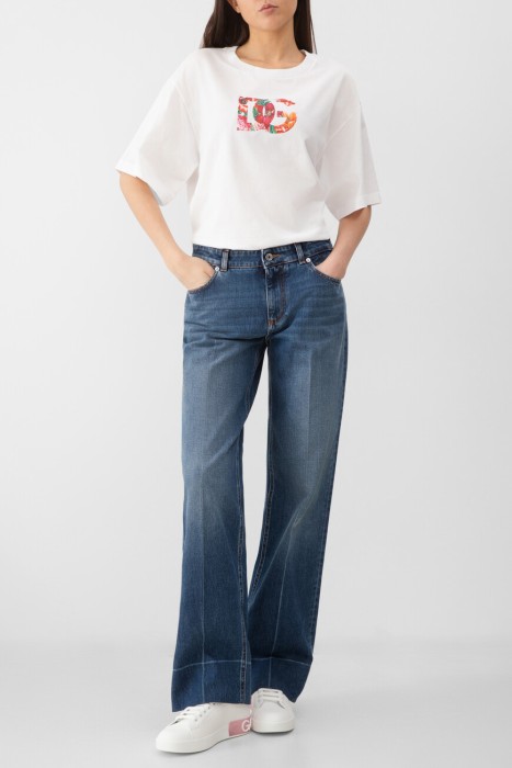 джинсы  из хлопка спереди