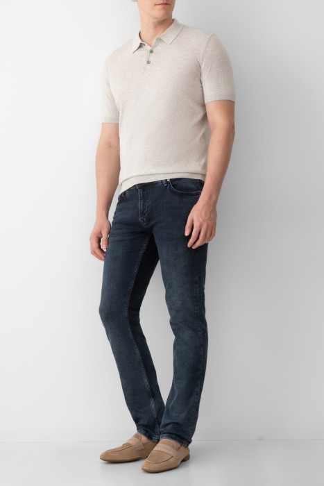 джинсы  из хлопка спереди