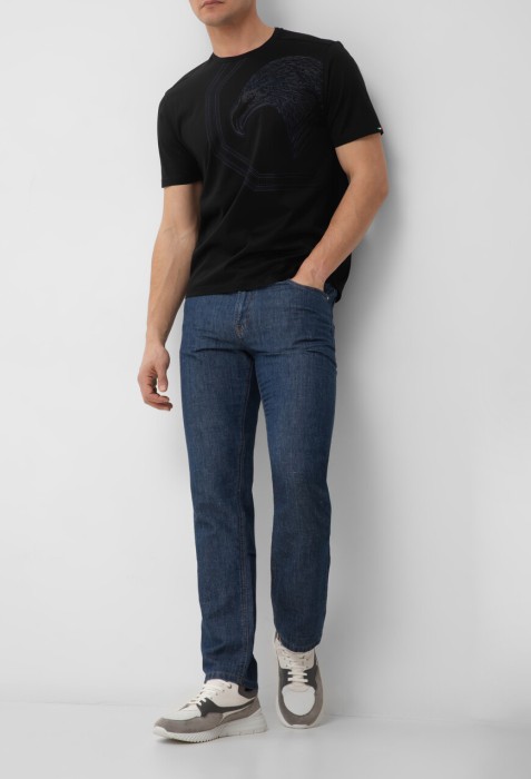 джинсы  из хлопка спереди