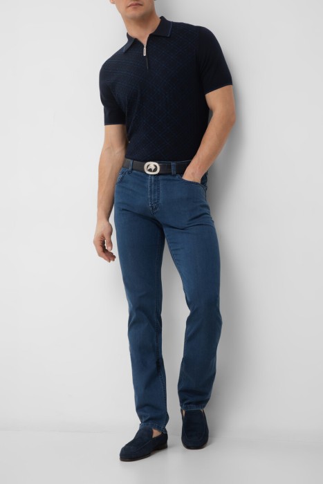 джинсы  из хлопка спереди