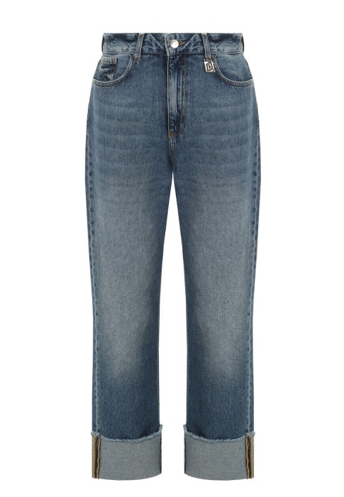 Товар с артикулом UA4155D4666 PANT.STRAIGHT RISVOLTO H.W вид сзади