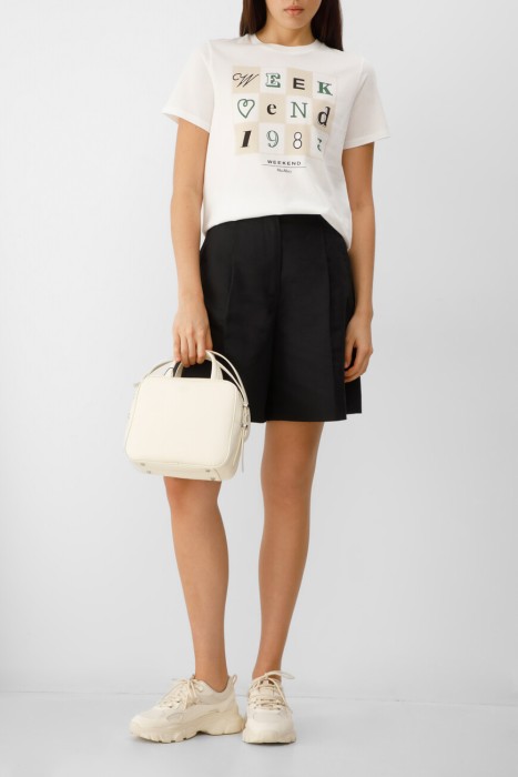 футболка maxmara из хлопка спереди