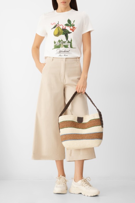 футболка maxmara из хлопка спереди