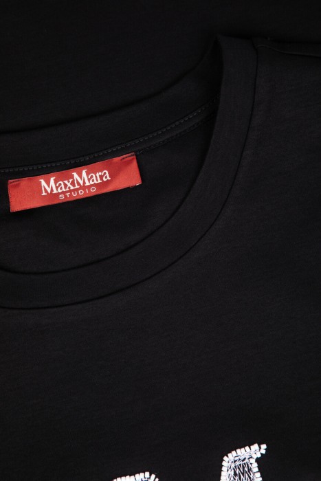 футболка maxmara из хлопка спереди