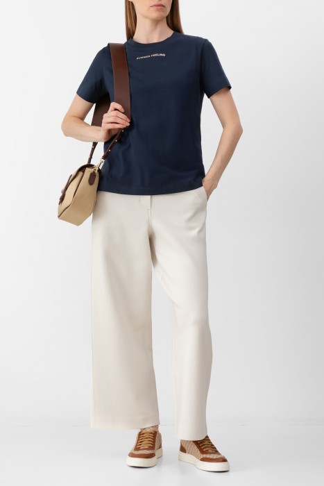 футболка maxmara из хлопка спереди