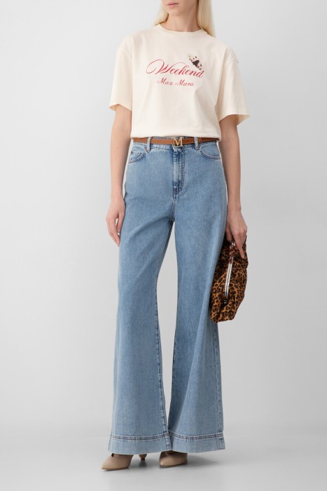 футболка maxmara из хлопка спереди