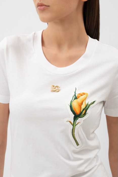 футболка  модель из коллекции flowering из италии вид сбоку
