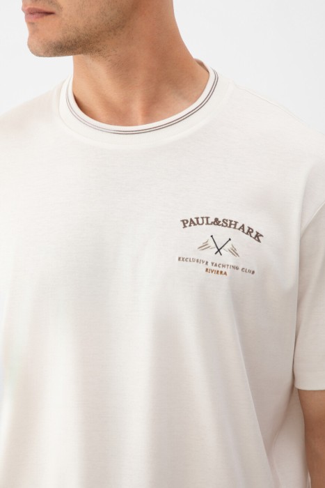 футболка  модель из коллекции riviera из италии вид сбоку