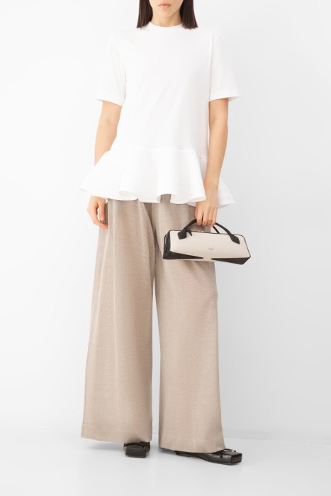 футболка  модель peplum из хлопка спереди