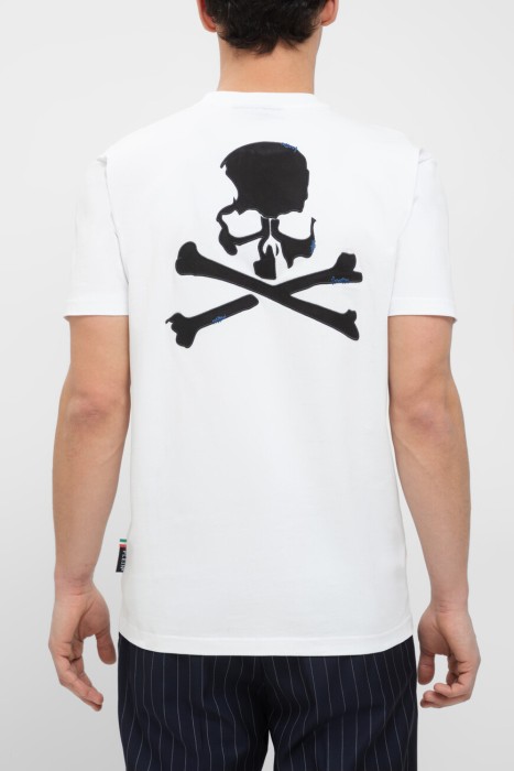 футболка  модель skull&bones от бренда philipp plein вид слева