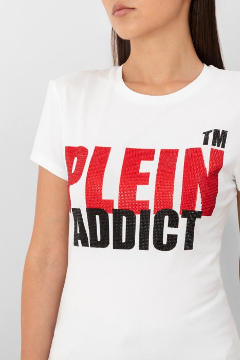 футболка  со стразами из америки вид сбоку