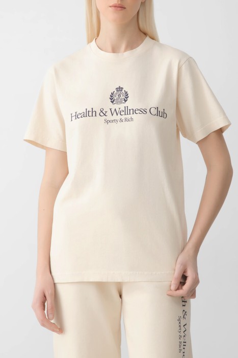 футболка sporty rich модель h&w crest TO043606241CR01 фотография