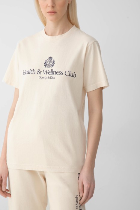 футболка sporty rich модель h&w crest из америки вид сбоку