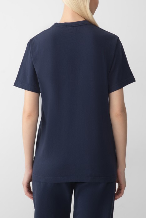 футболка sporty rich модель h&w crest от бренда sporty & rich вид слева