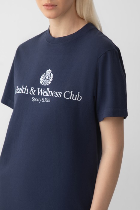 футболка sporty rich модель h&w crest из америки вид сбоку