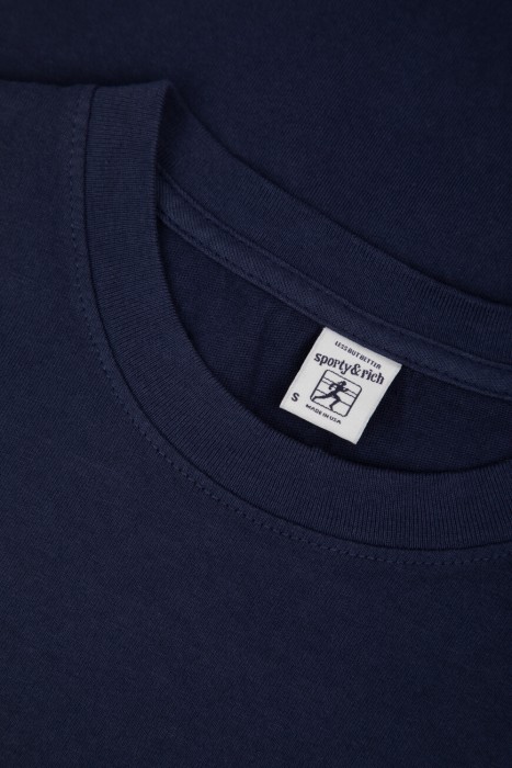 футболка sporty rich модель h&w crest из хлопка спереди