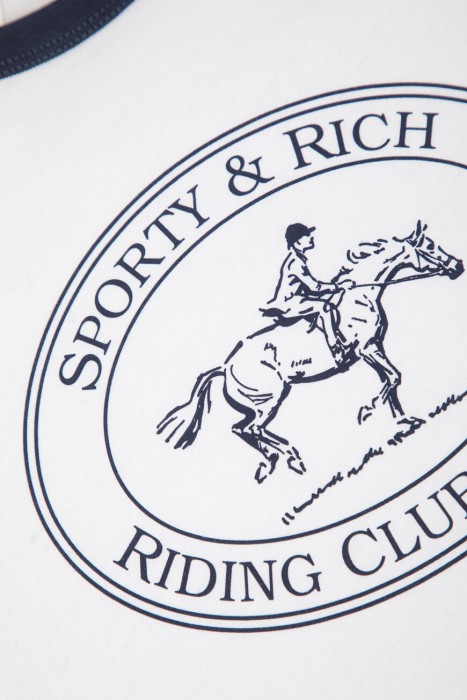 футболка sporty rich модель ringer из хлопка спереди