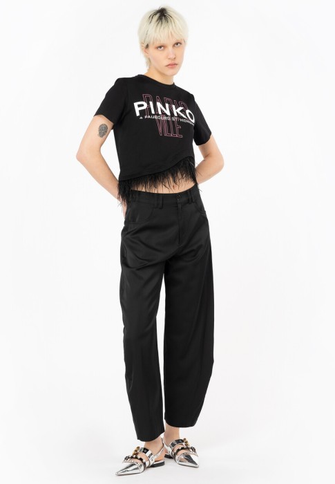 футболка  от бренда pinko вид слева