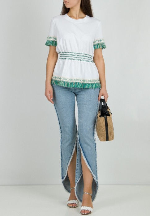 футболка  от бренда blumarine вид слева