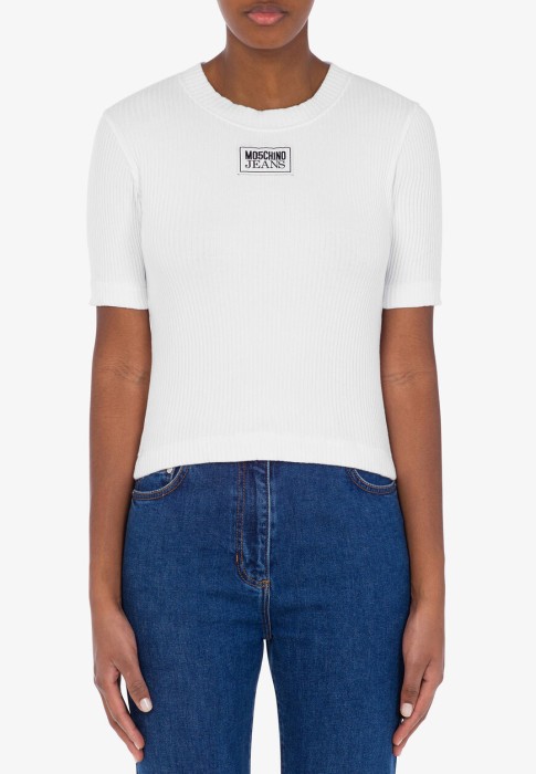 футболка  от бренда moschino jeans вид слева