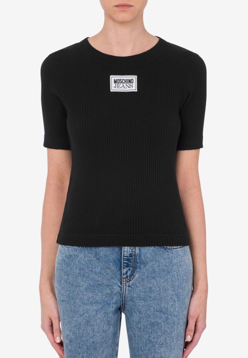 футболка  от бренда moschino jeans вид слева