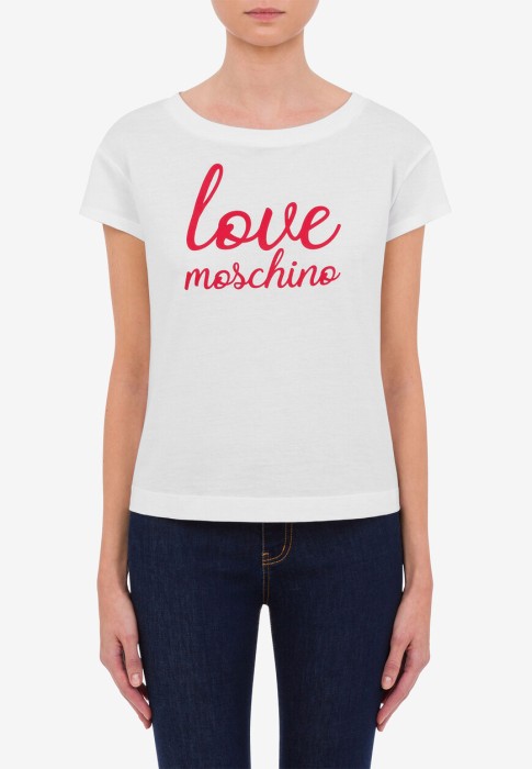 футболка  от бренда moschino love вид слева