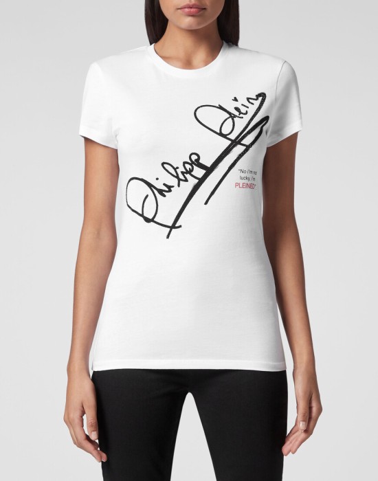 футболка  от бренда philipp plein вид слева