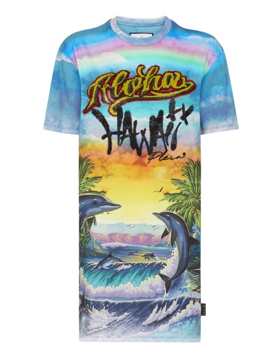 футболка  от бренда philipp plein вид слева