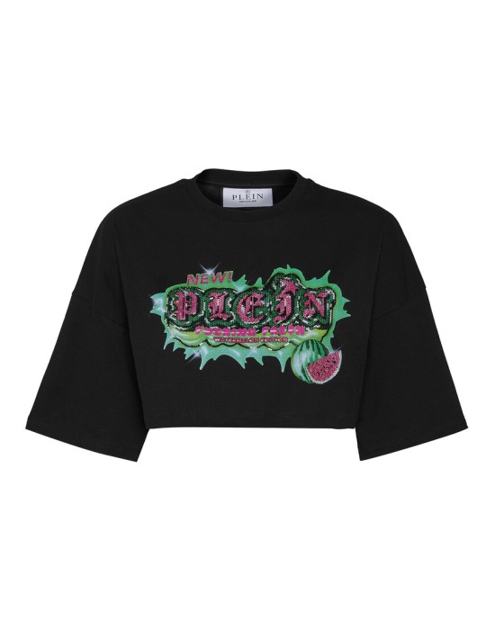 футболка  от бренда philipp plein вид слева