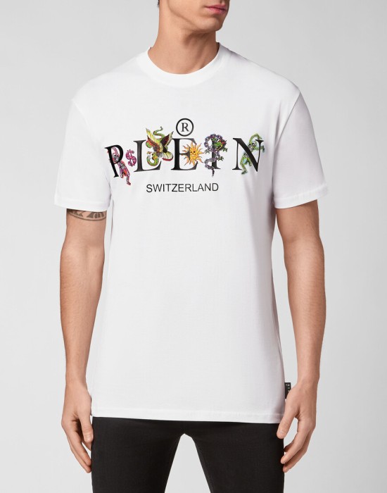 футболка  от бренда philipp plein вид слева