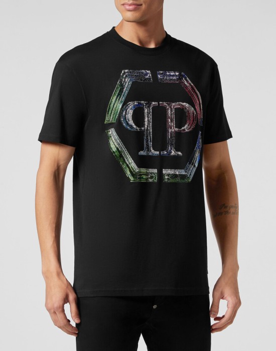 футболка  от бренда philipp plein вид слева