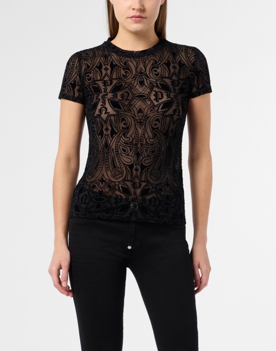 футболка  от бренда philipp plein вид слева