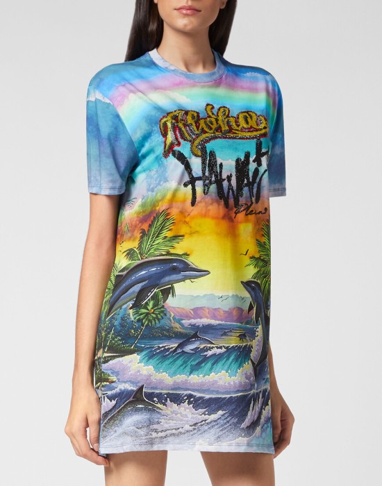 футболка  от бренда philipp plein вид слева