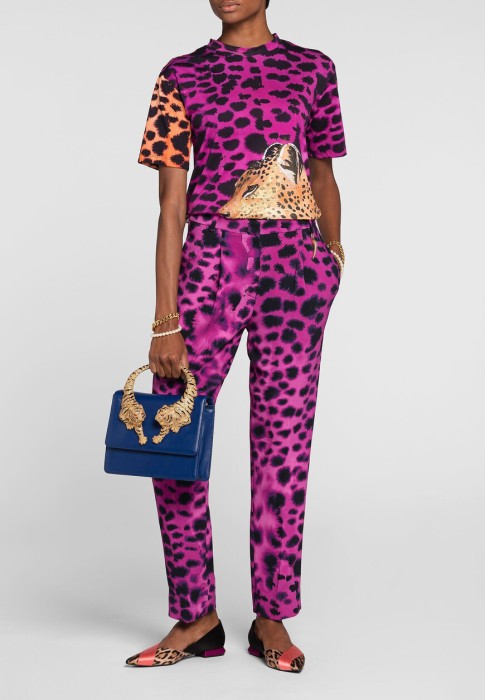 футболка  от бренда roberto cavalli вид слева