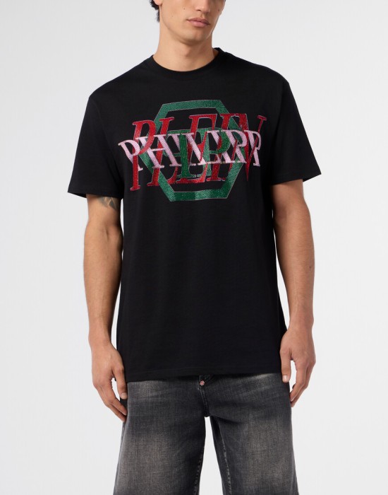 футболка  от бренда philipp plein вид слева