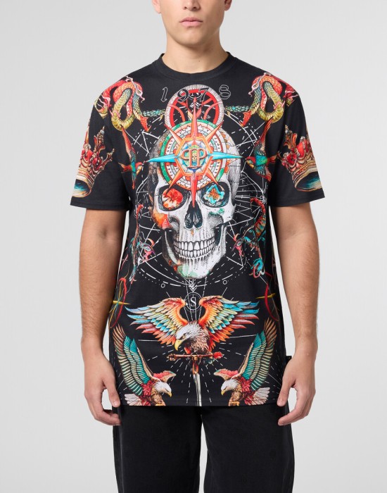 футболка  от бренда philipp plein вид слева