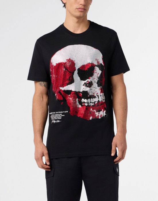 футболка  от бренда philipp plein вид слева