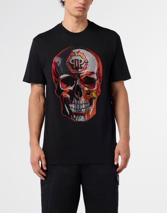 футболка  от бренда philipp plein вид слева