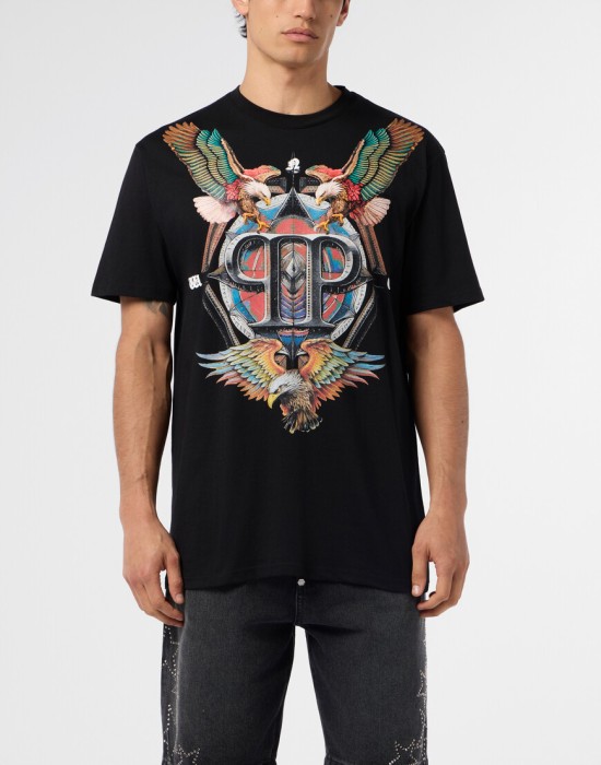 футболка  от бренда philipp plein вид слева