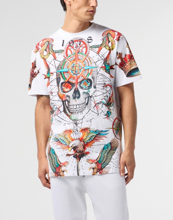 футболка  от бренда philipp plein вид слева