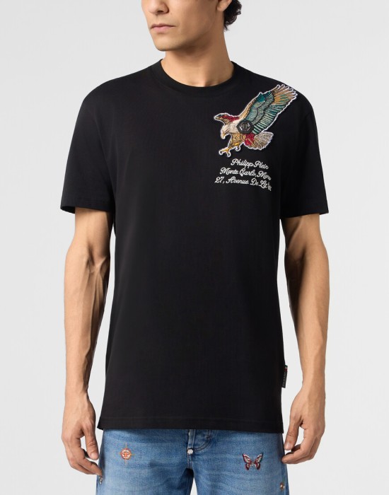 футболка  от бренда philipp plein вид слева